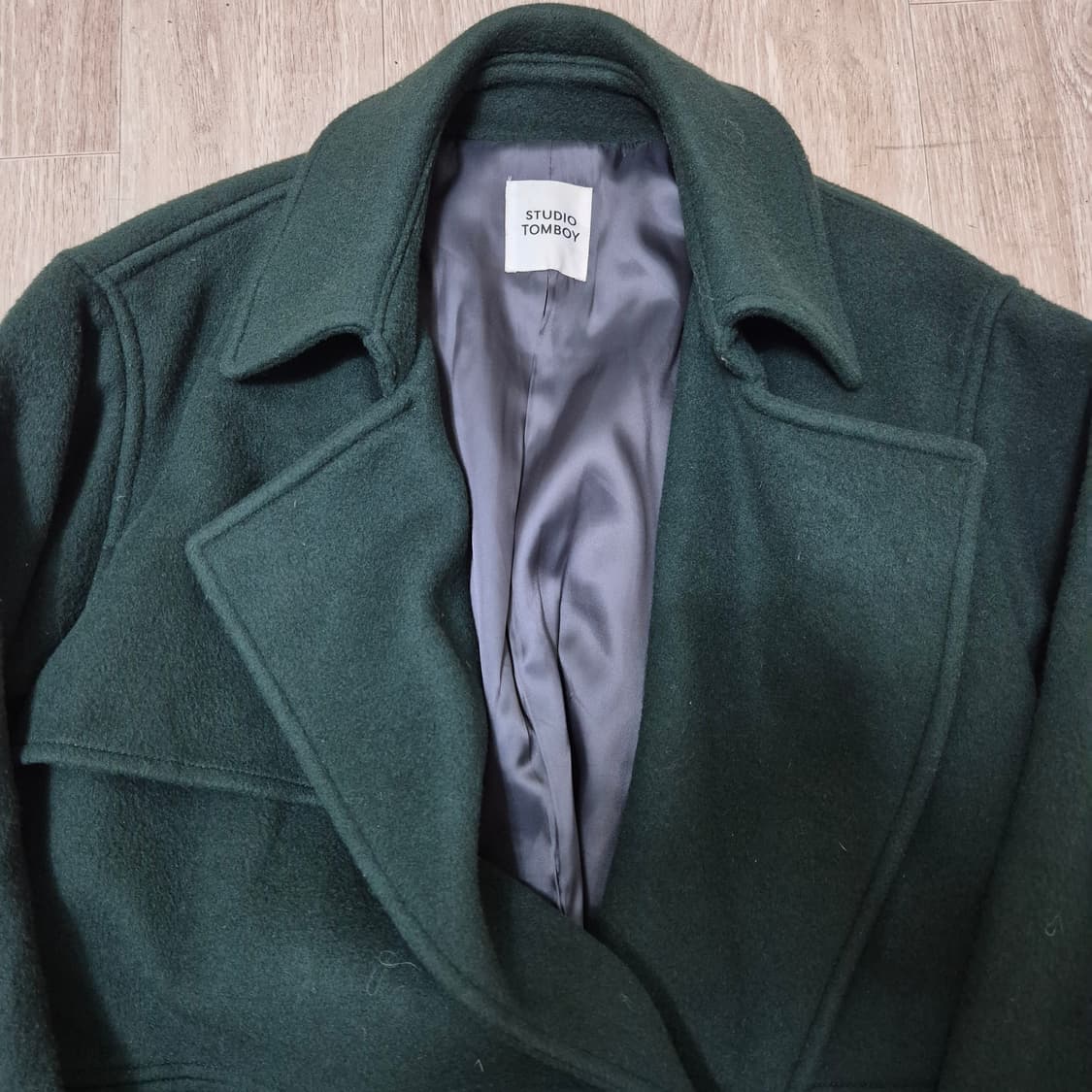 스튜디오 톰보이 오버사이즈 벨티드 랩코트 상품이미지2