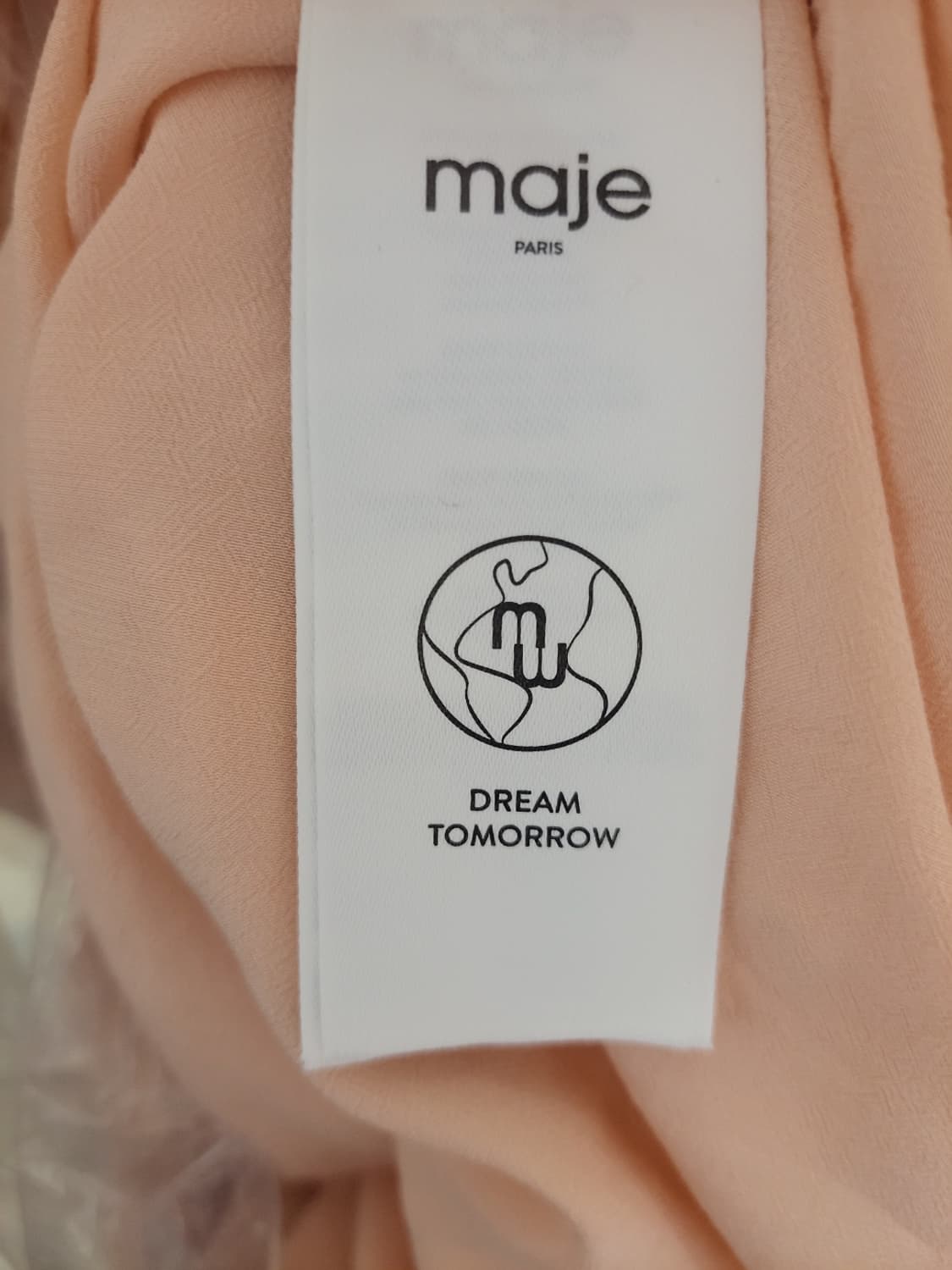 급처새상품!maje 마쥬 피치핑크 러플 리본 혜리원피스 셀프포트레이트st 상품이미지10