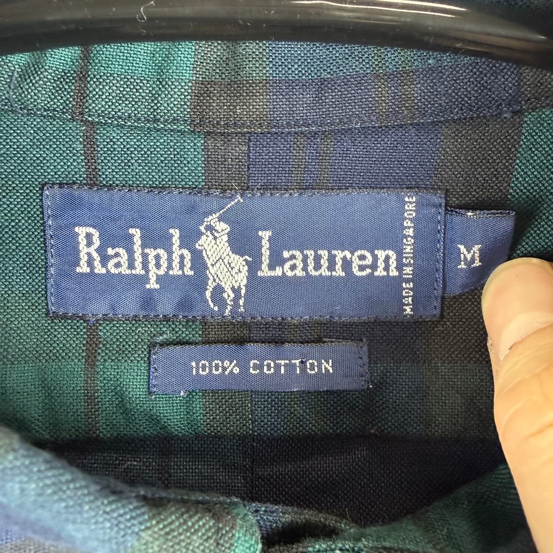 (무료배송)M) 90s 폴로랄프로렌 블랙와치 셔츠 상품이미지3