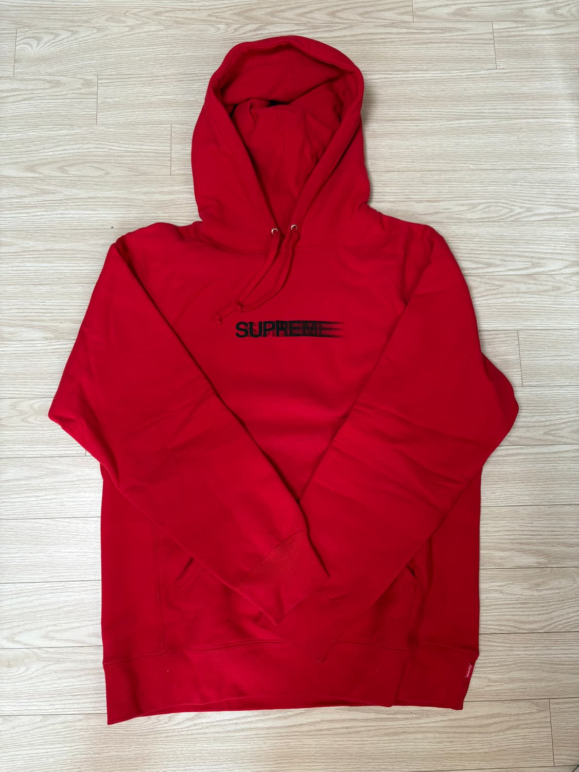 슈프림 모션로고 후드 레드 상품이미지1