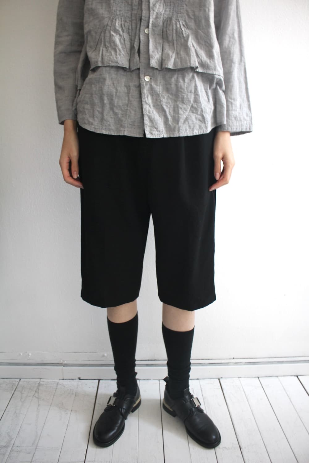 y’s multi tuck crop wool pants 상품이미지6