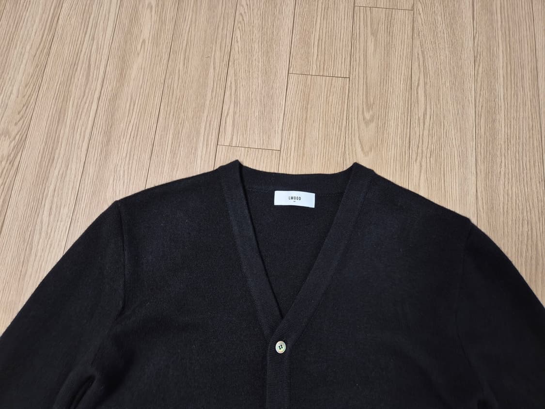 엘무드 세미오버 가디건 블랙 44 사이즈 상품이미지2