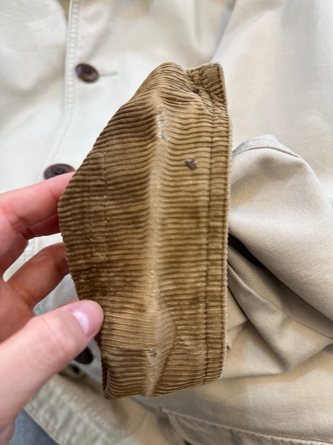 M) L.L.Bean 베이지 코듀로이 코튼 코트 상품이미지6