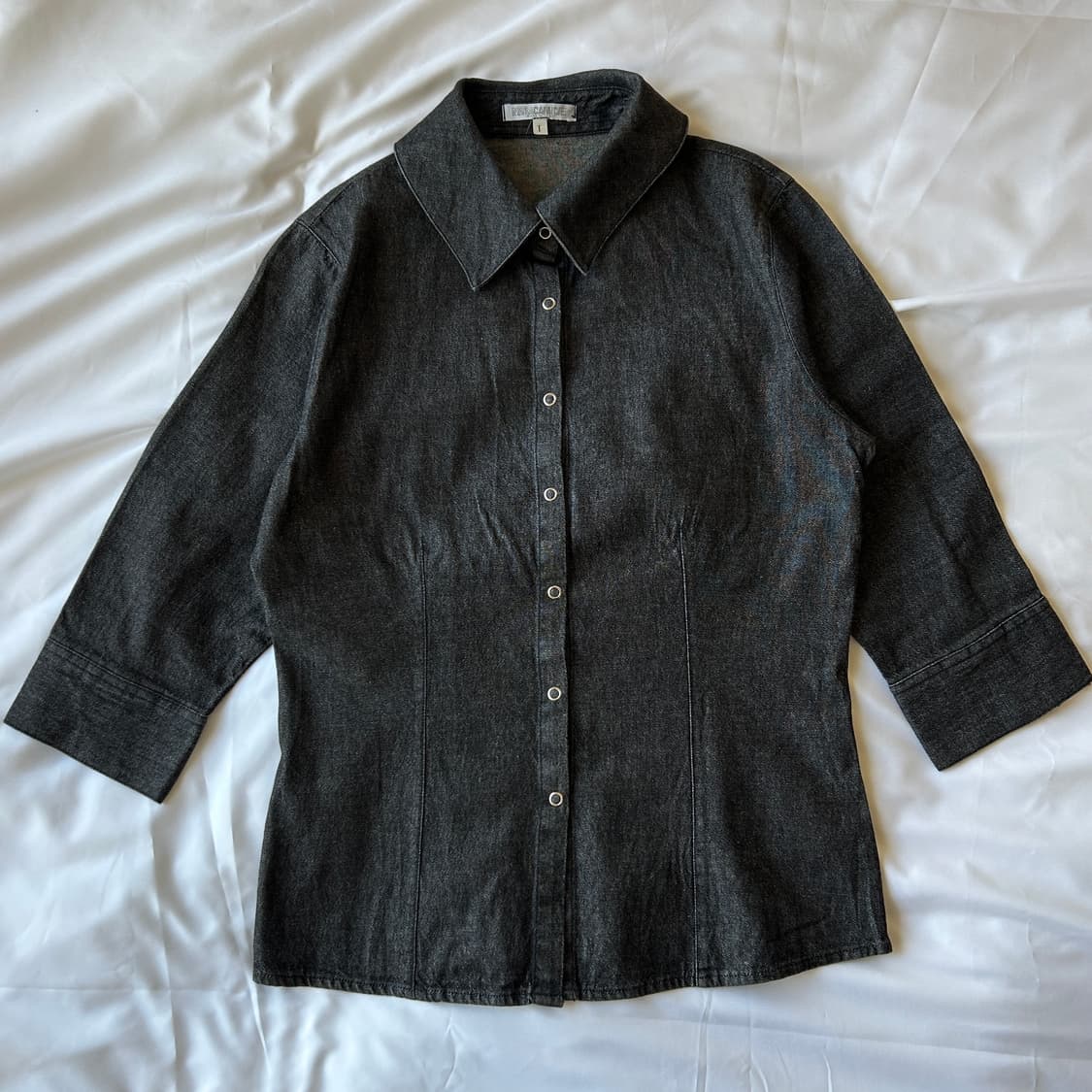 빈티지 7부 데님셔츠 상품이미지5