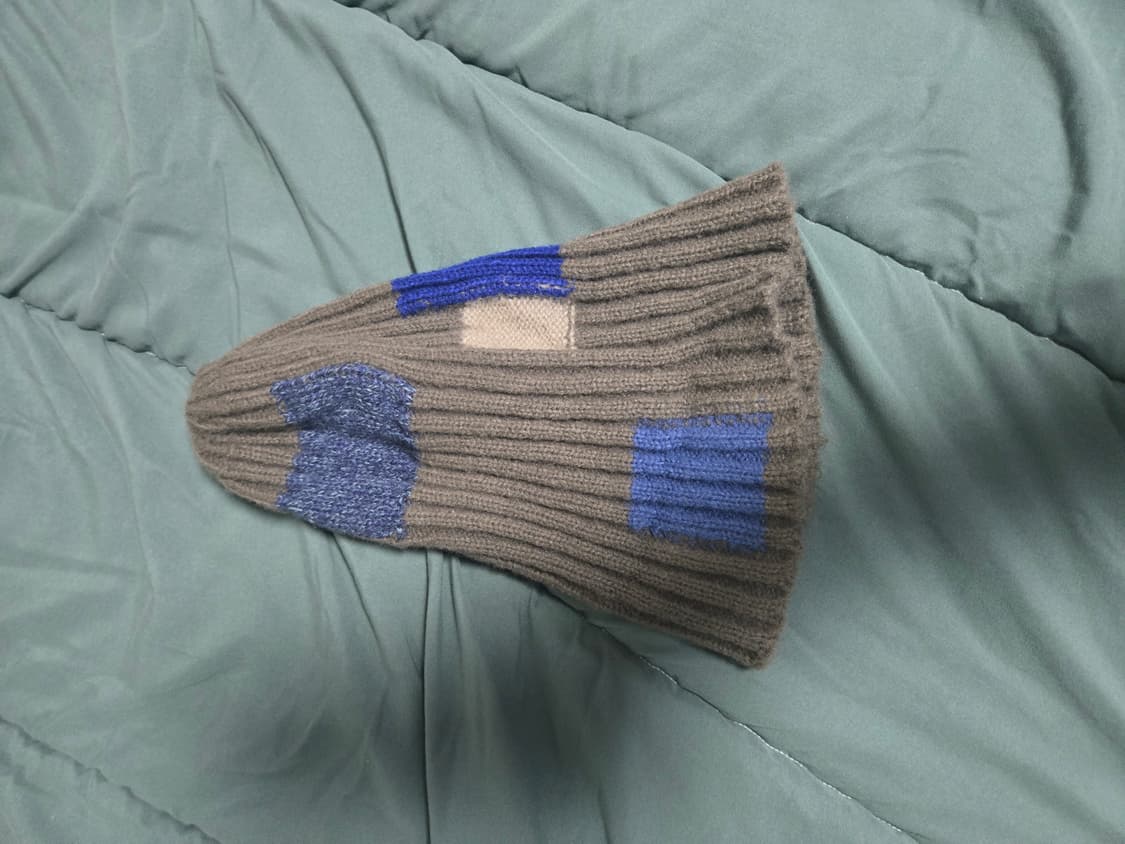 캐피탈 5G 울 츠기하기 니트캡 그레이 상품이미지2