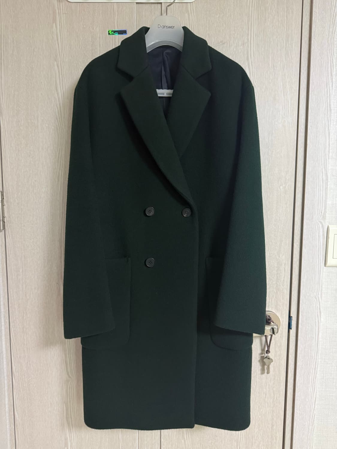 디앤써 다크그린 울코트 상품이미지1