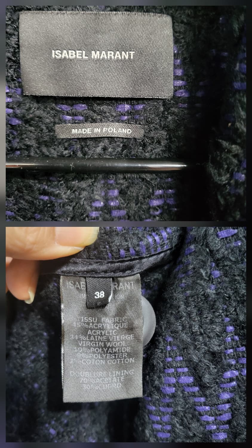 이자벨마랑 울 코트자겟 오버핏 상품이미지7