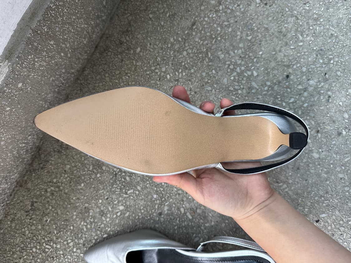 Silver Slingback Heels 상품이미지4