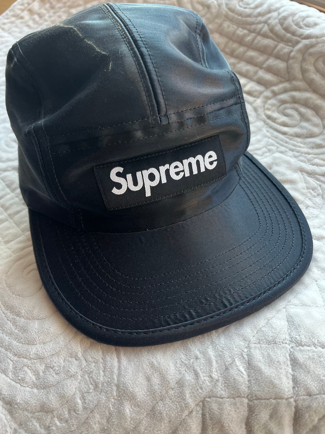 슈프림 18fw 리퀴드 실크 캠프캡 블랙 상품이미지7