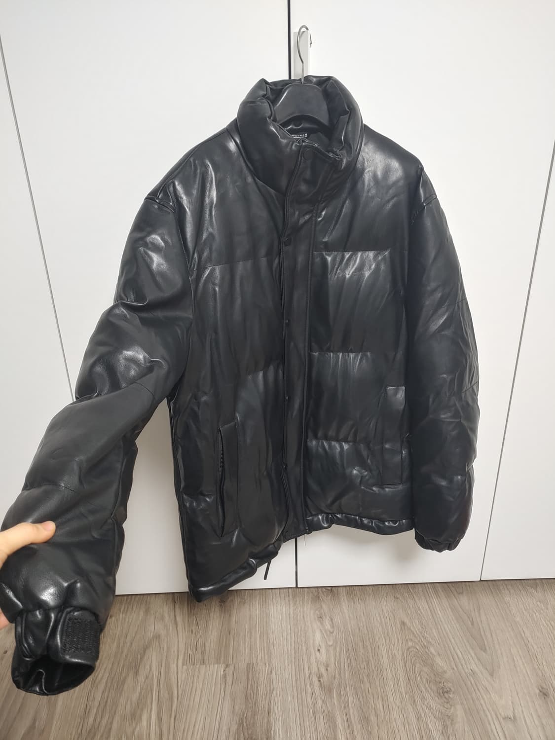 자라 남성 인조 레더 패딩 자켓 -  M사이즈 상품이미지3