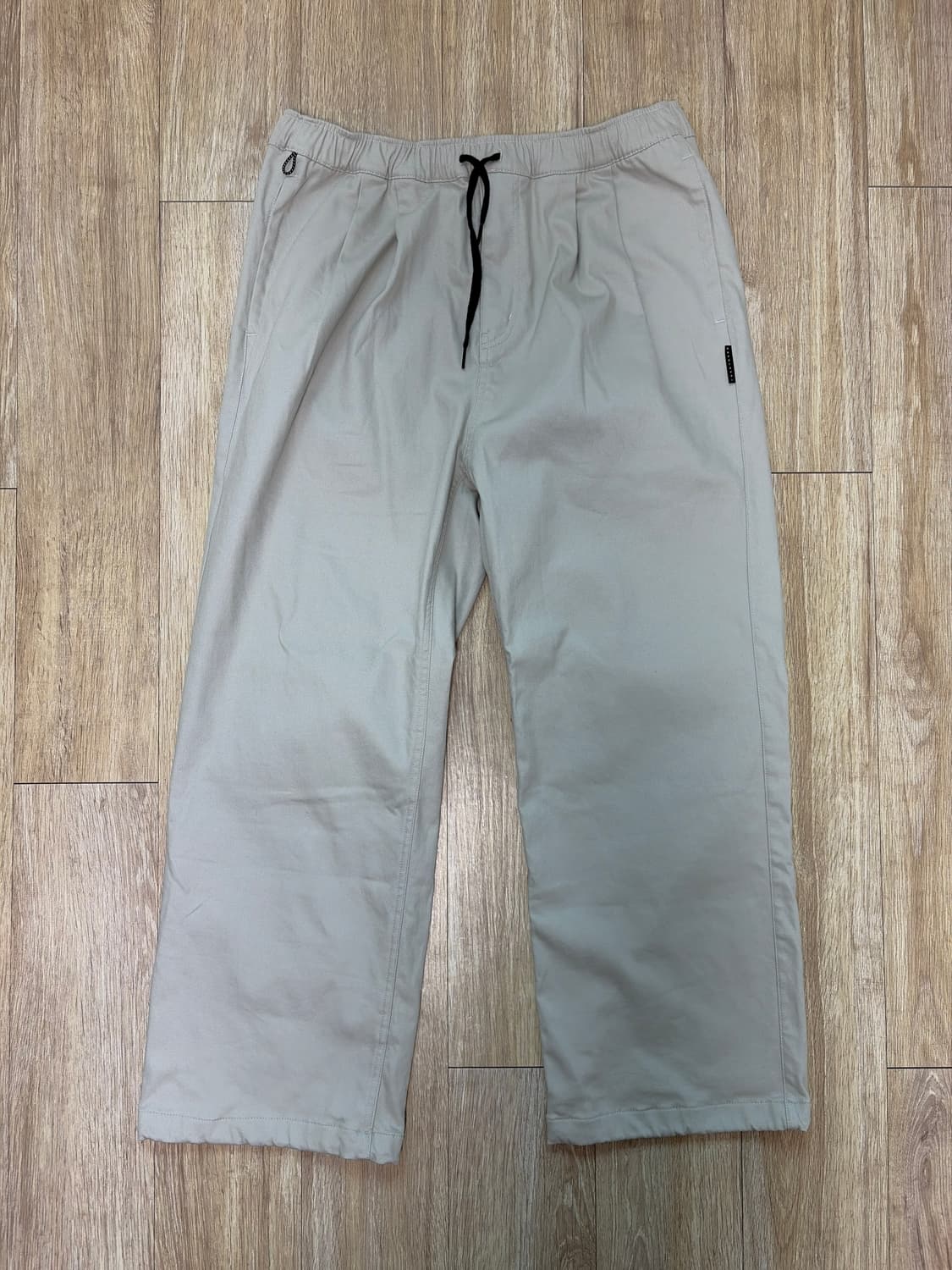 Elastic Easy Cotton Pants Beige 상품이미지1