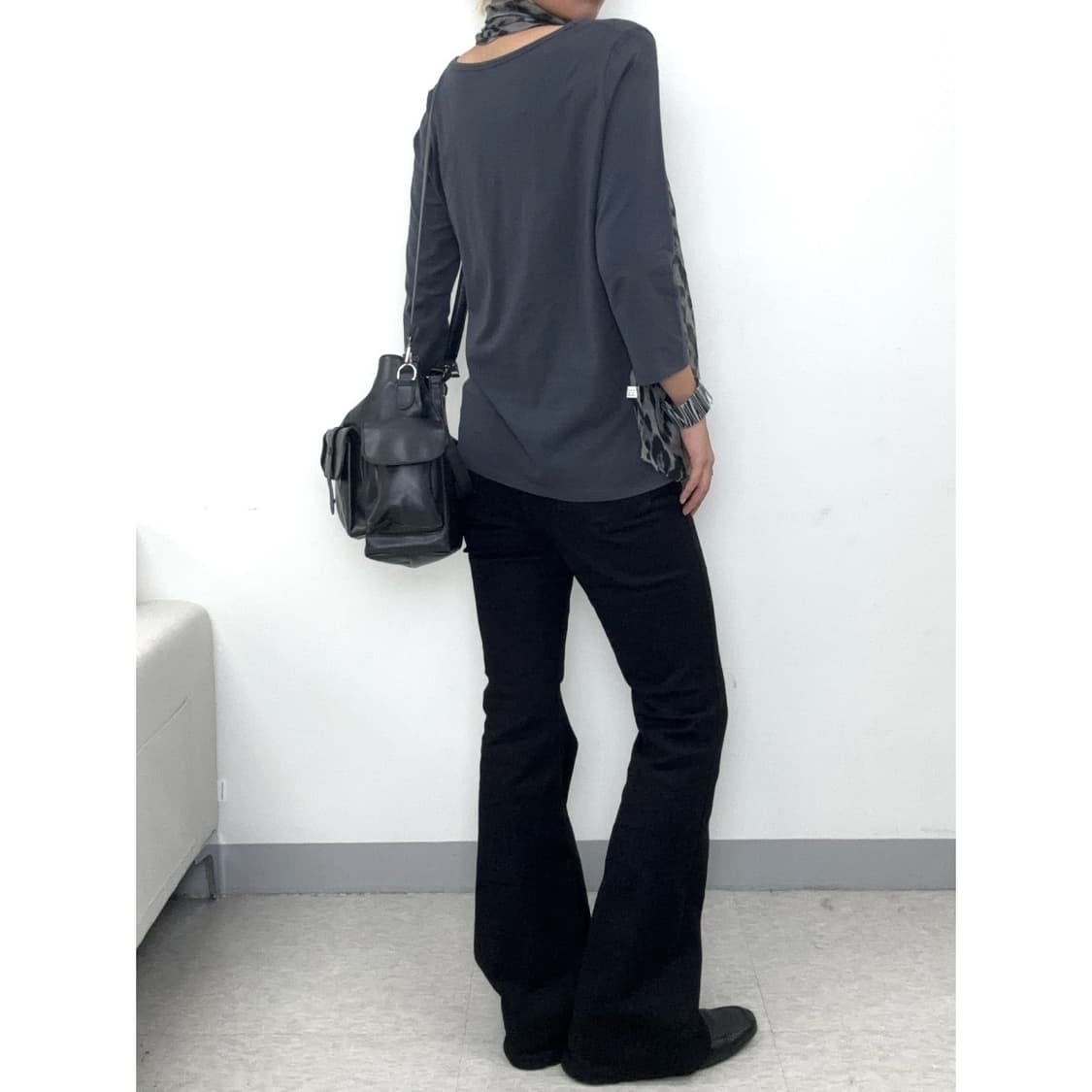 빈티지 네이비 차콜 슬리브 상품이미지2