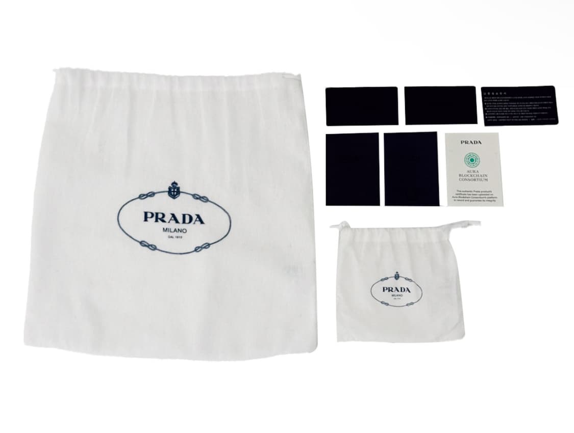 PRADA 프라다 패딩 소프트 나파 가죽 미니백 핸드백 크로스백 화이트 상품이미지10