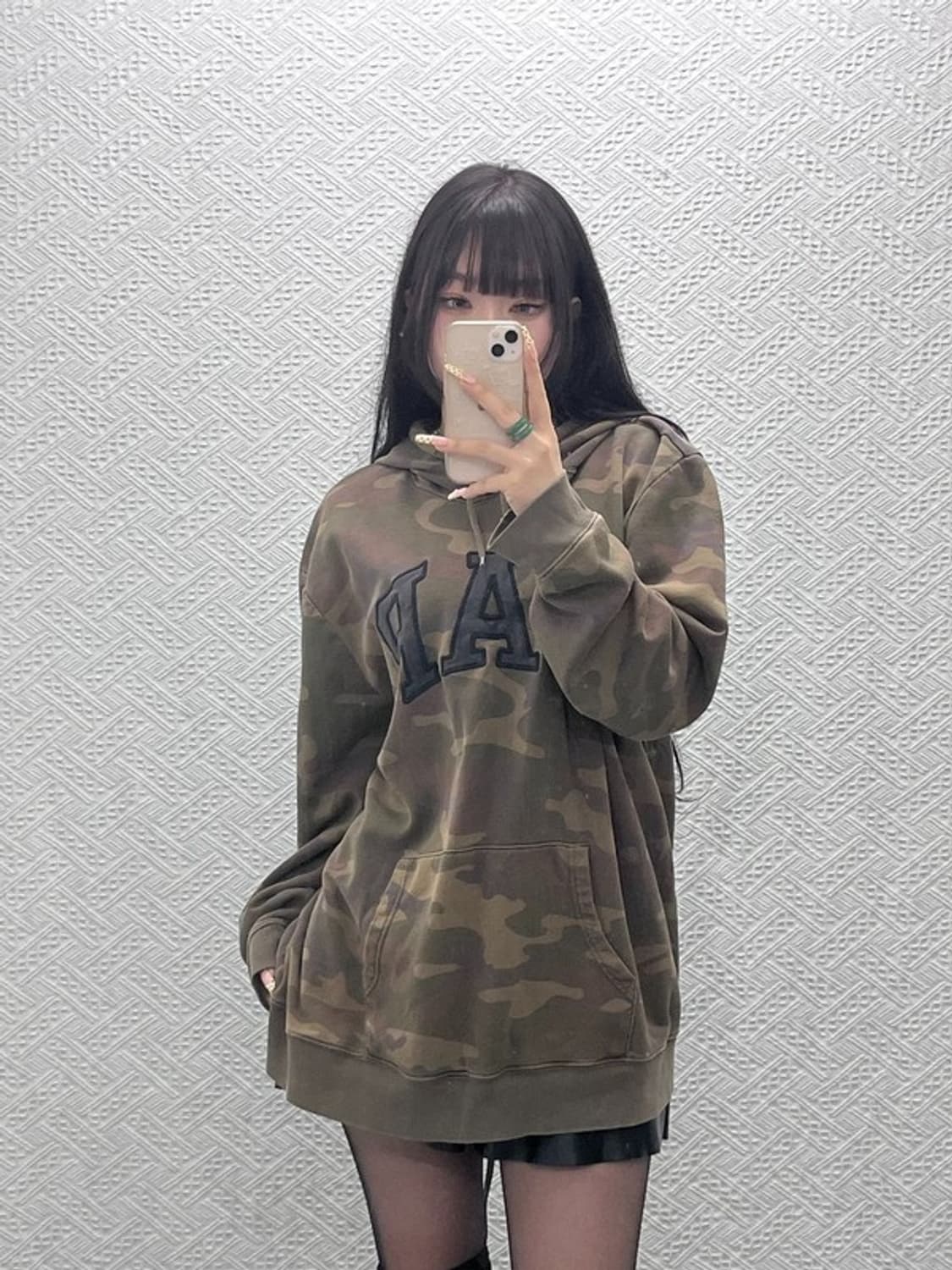 갭 빈티지 Y2K 00's 밀리터리 카모플라주 후드티 XXL C10016 상품이미지2