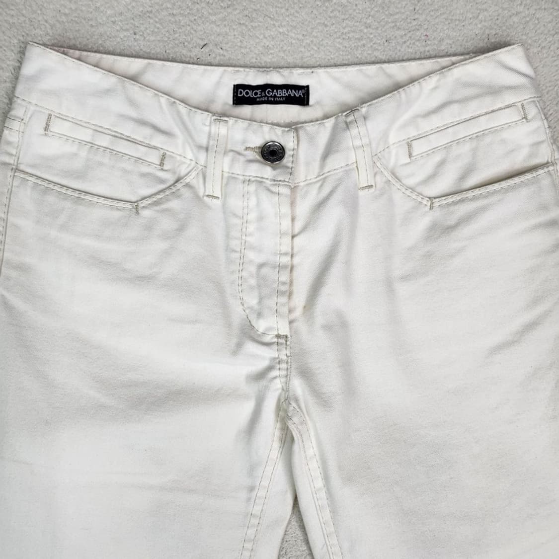 DOLCE&GABBANA 화이트 데님팬츠 Women 40 상품이미지2