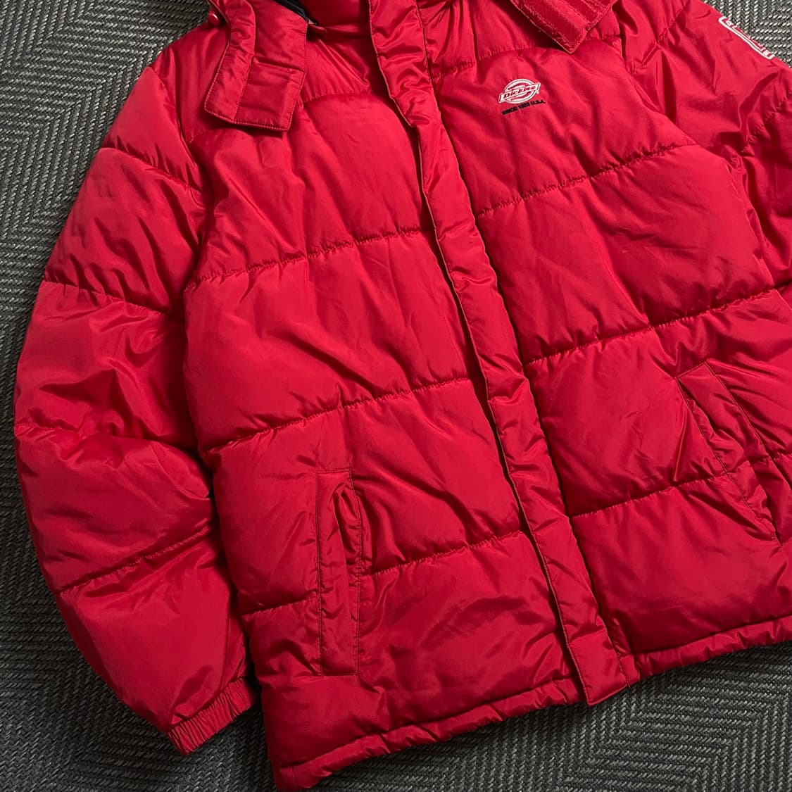 디키즈 USA 오리지날 퀼팅 경량 패딩 레드o 4994 상품이미지3