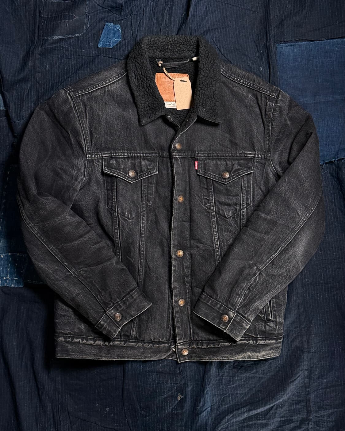 리바이스 프리미엄 타입 3세대 쉐르파 블랙 트러커 자켓 L 상품이미지1