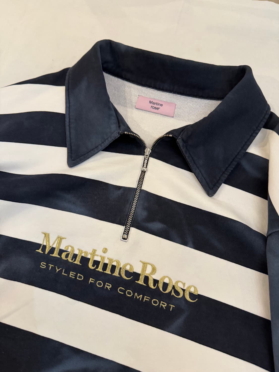 마틴 로즈 스트라이프 반집업 럭비 카라 스웨트셔츠 상품이미지3