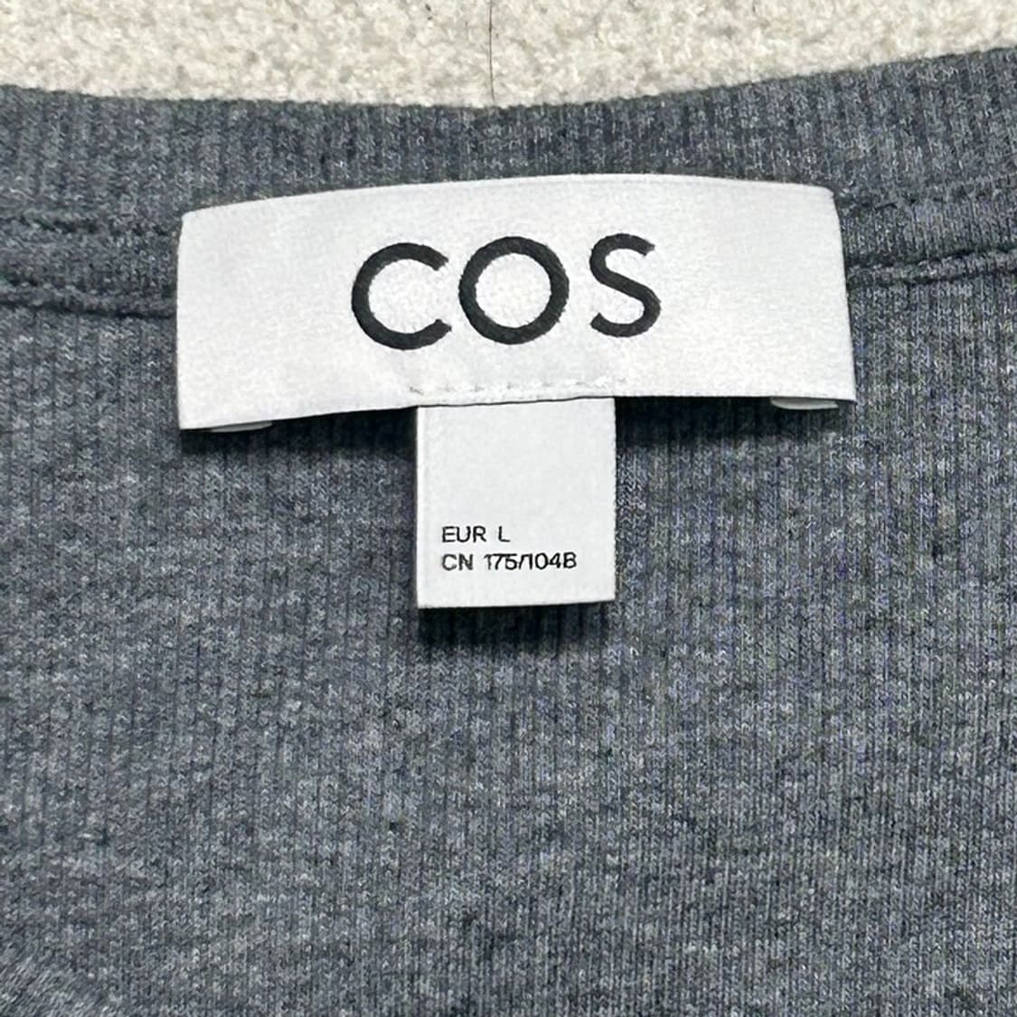 COS 롱슬리브 헨리탑 그레이 멜란지 L 상품이미지4