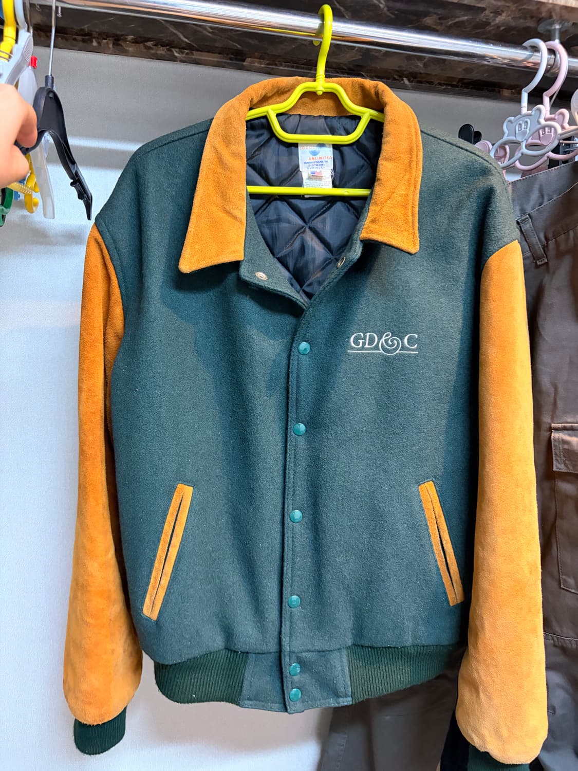 미국 빈티지 울 레더 바시티 M 상품이미지1