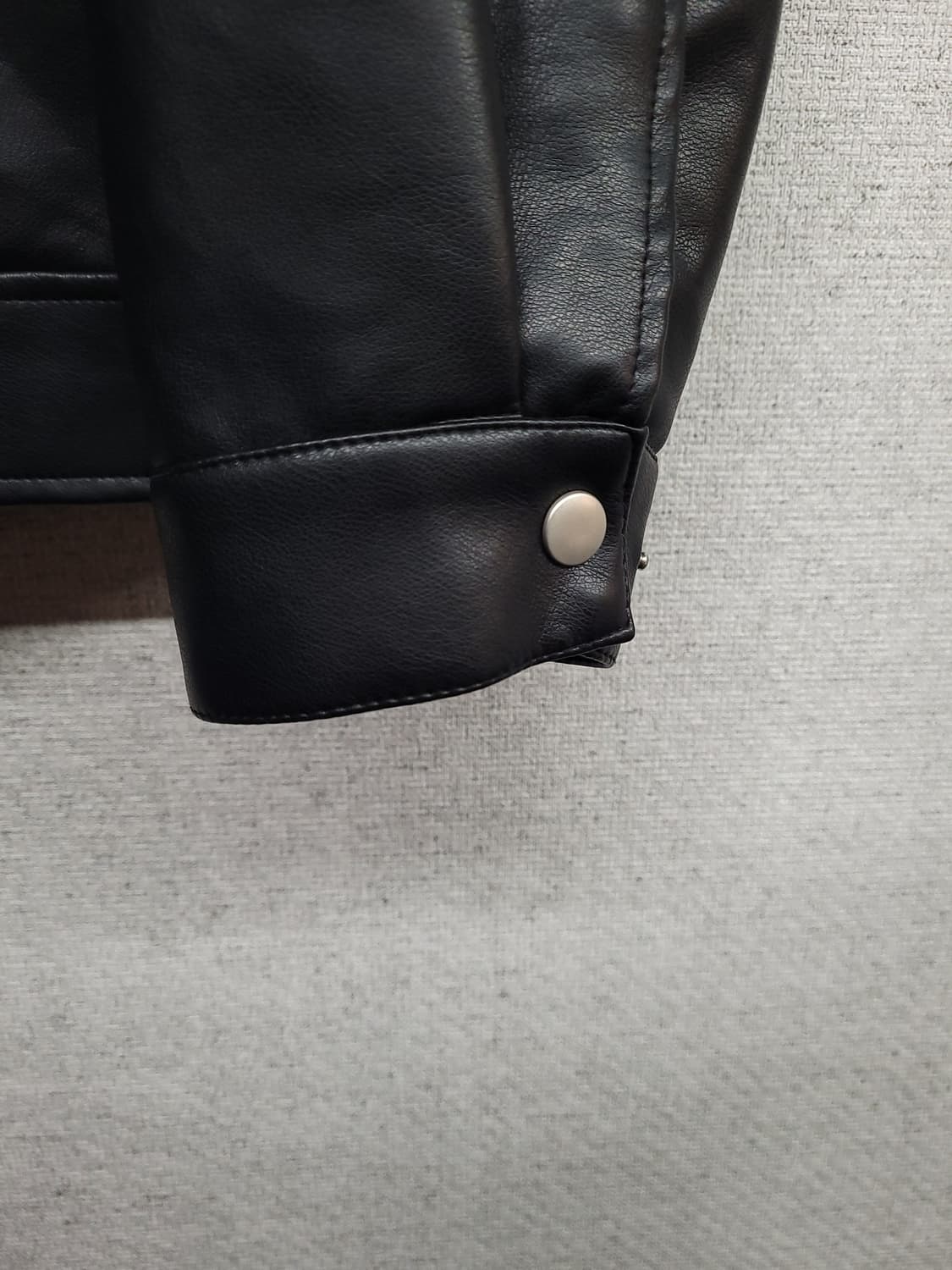 무드인사이드 투웨이 비건 레더 자켓 상품이미지5