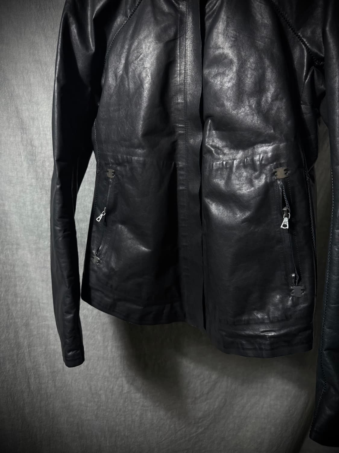 ISAAC SELLAM Down Leather Jacket 상품이미지5