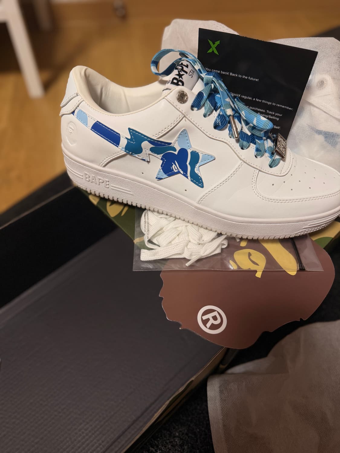 베이프 스타 블루 카모 275 스니커즈 상품이미지1