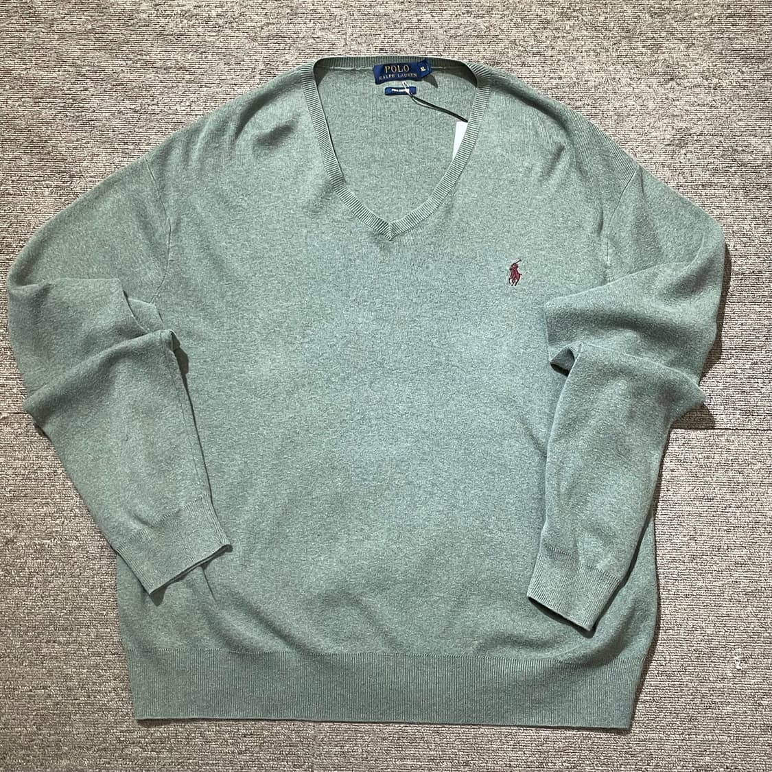 (XL) POLO 폴로 랄프로렌 피마코튼 브이넥 니트 상품이미지1