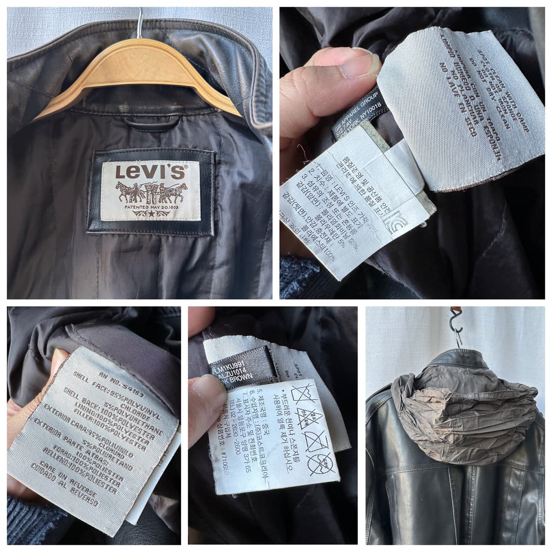 리바이스 레더 M65 필드 자켓 다크 브라운 상품이미지10