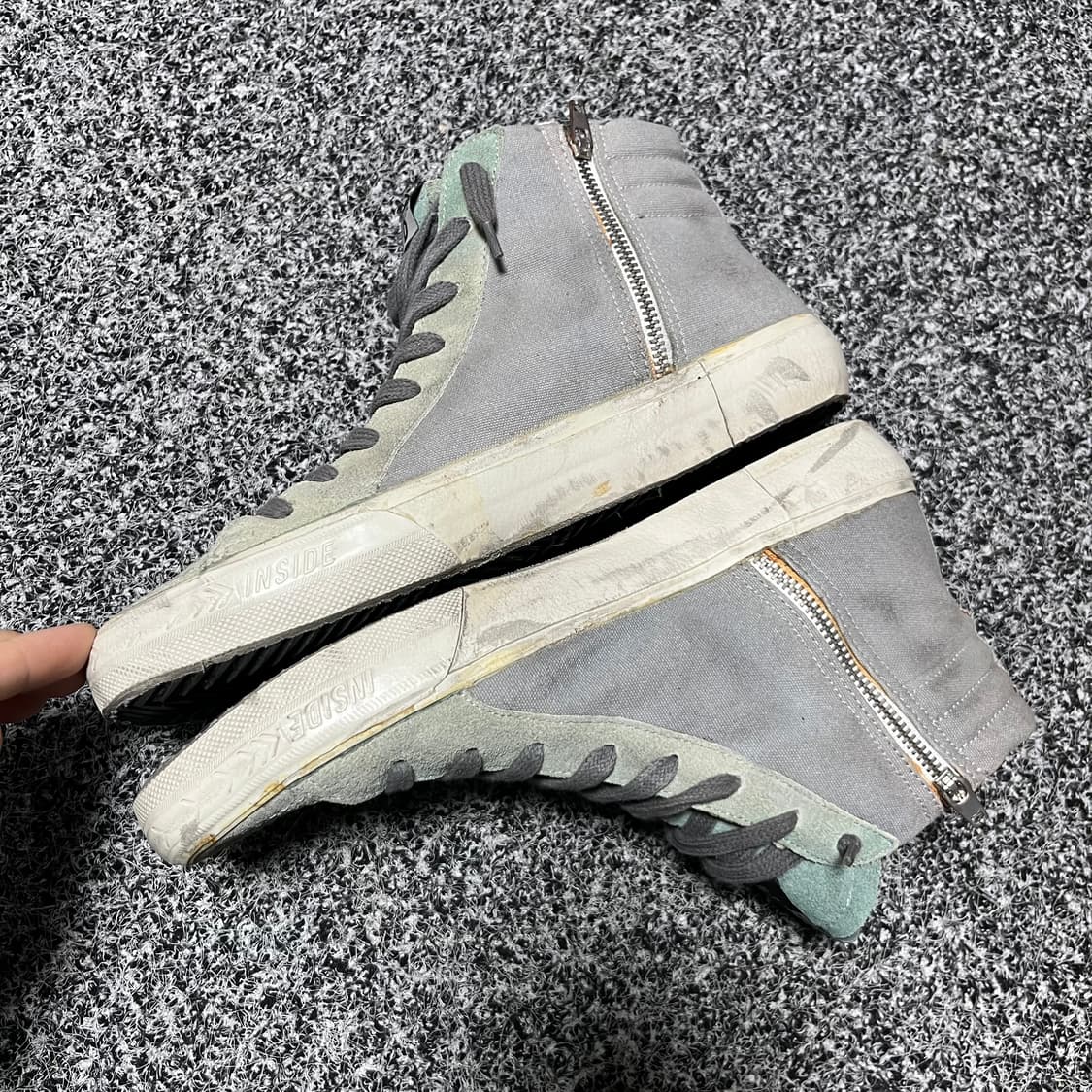 골든구스 GGDB  하이탑 스니커즈 그레이 38 상품이미지3