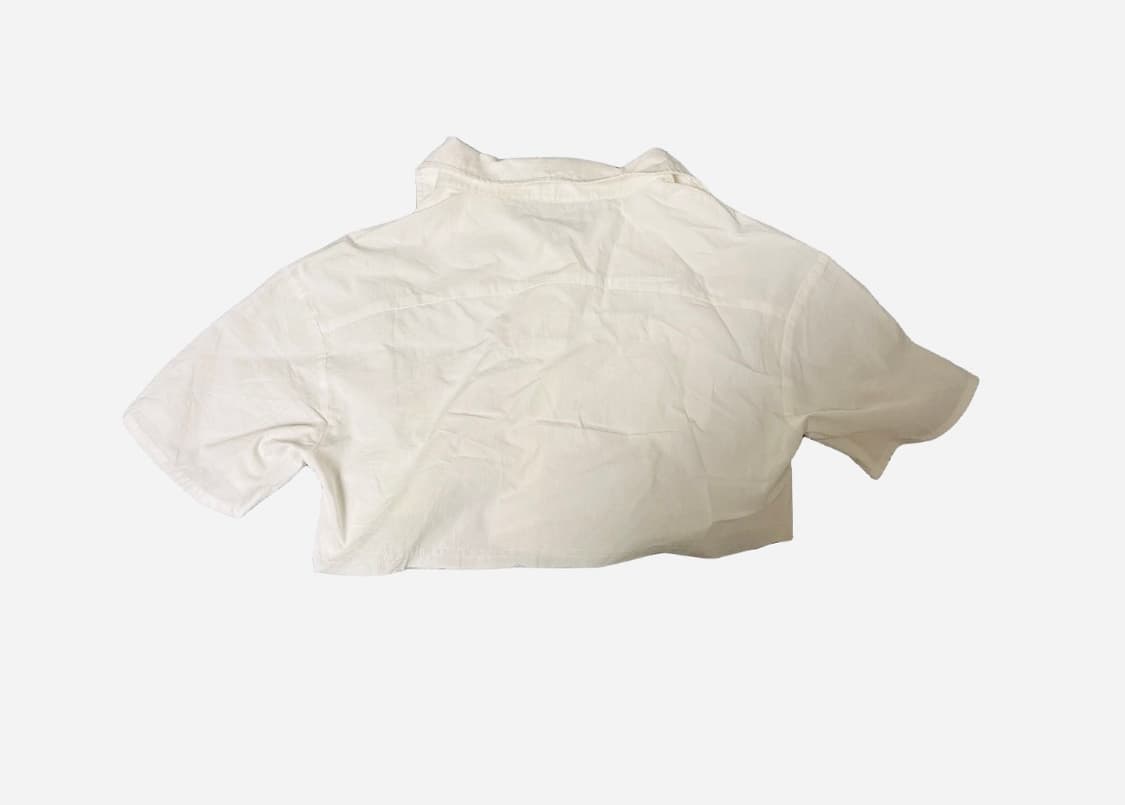 CIDER 샵사이다 크롭 반팔 셔츠 화이트 상품이미지2