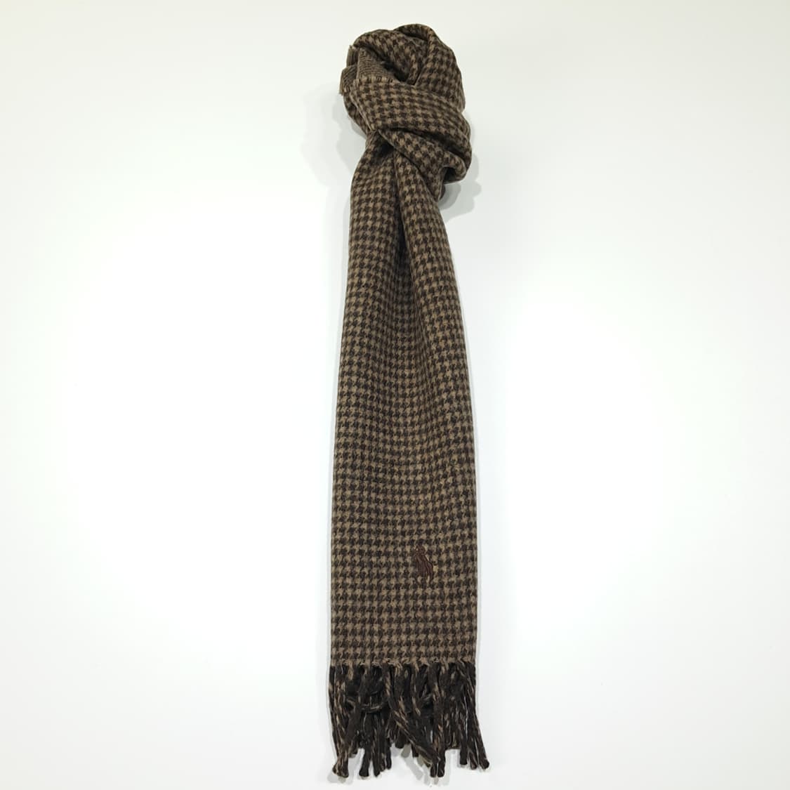 MX452 폴로 이태리판 램스울 양면 하운드투스 머플러 목도리 상품이미지5