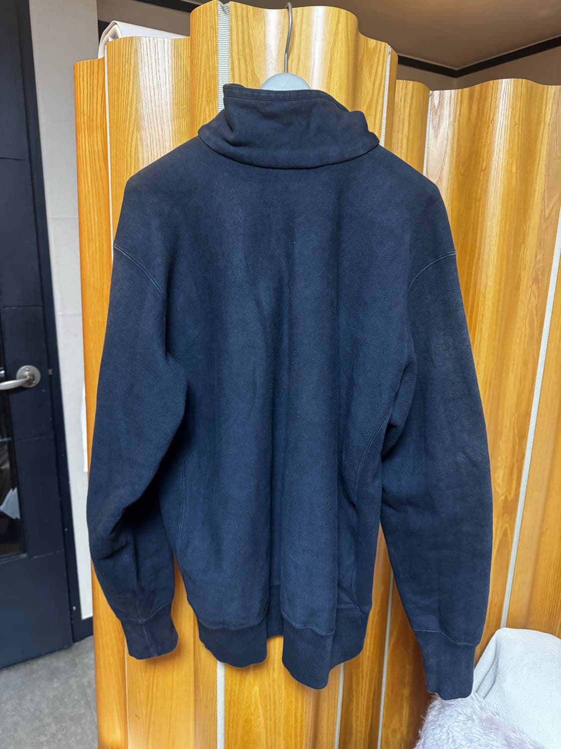 아프레쎄 빈티지 하프집업 스웨트셔츠 블랙 3 상품이미지2