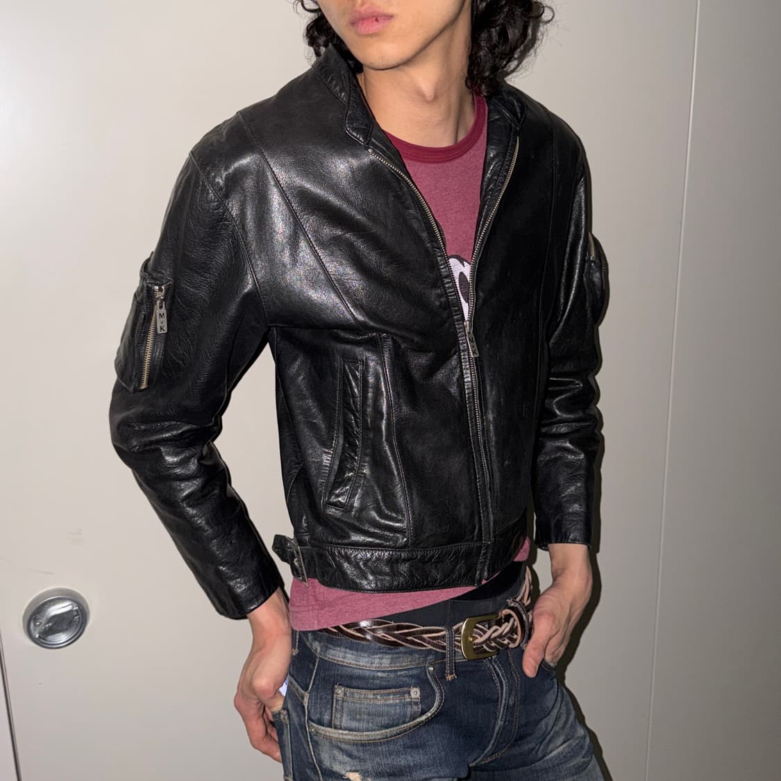 미치코  런던 레더 블루종 상품이미지1