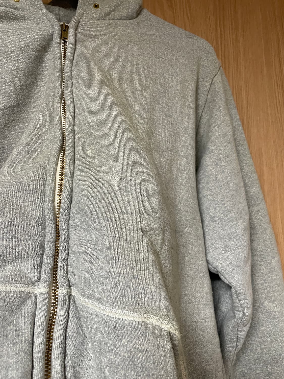 아프레쎄 빈티지 후드 집업 그레이 상품이미지3