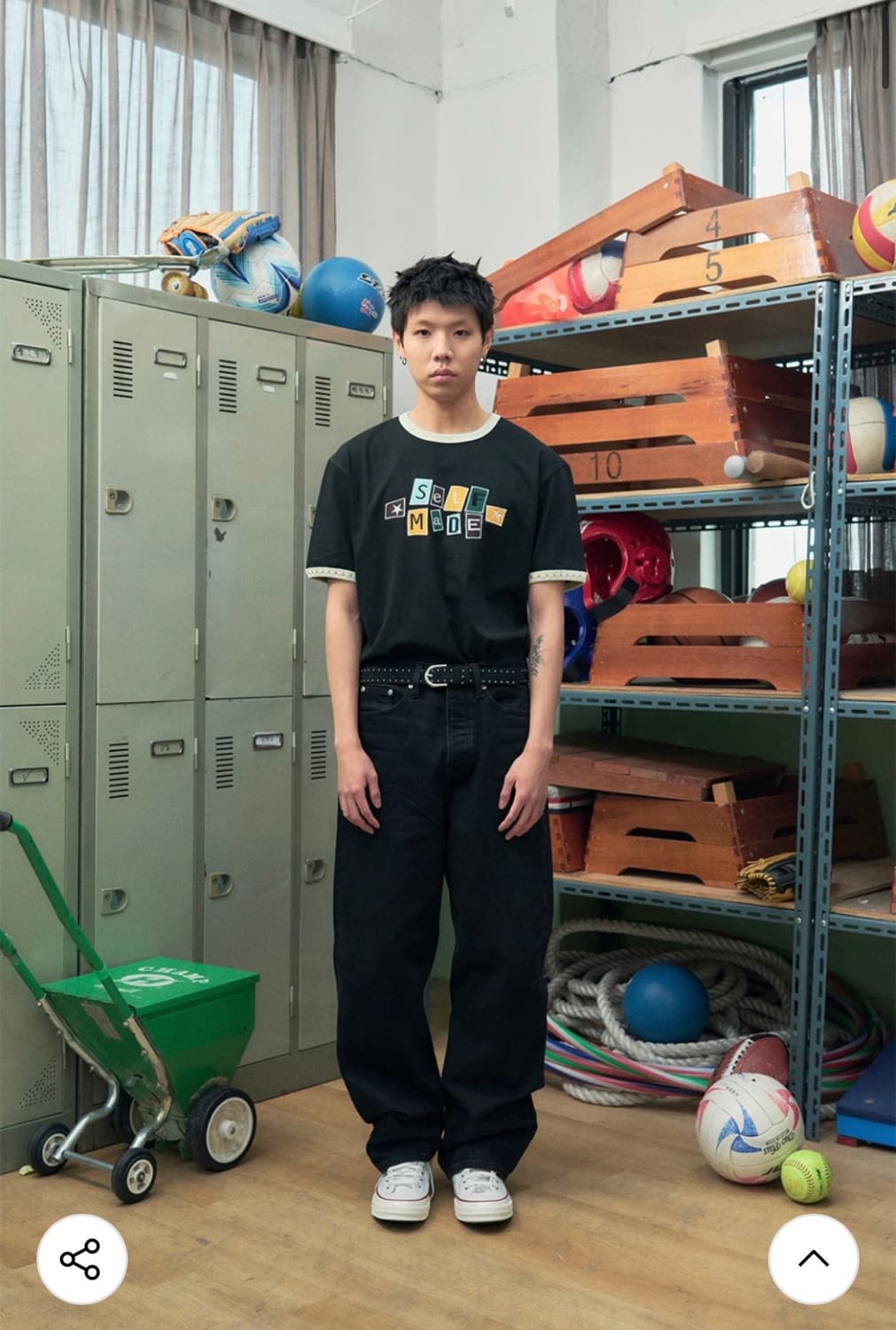 가먼츠팹 링거티 Self Made Ringer Tee (BLACK) L 상품이미지4