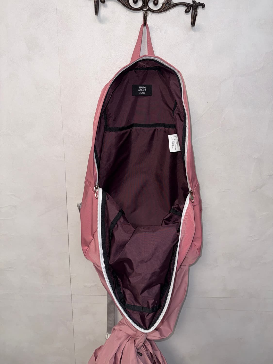 IUGAMAKARAS Knotted Backpack Old Pink 상품이미지5