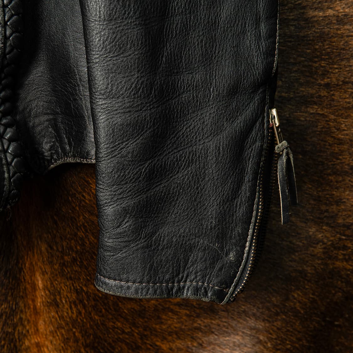 [105] 80s~ 할리데이비슨 Willie G 프린지 레더 라이더자켓 상품이미지7