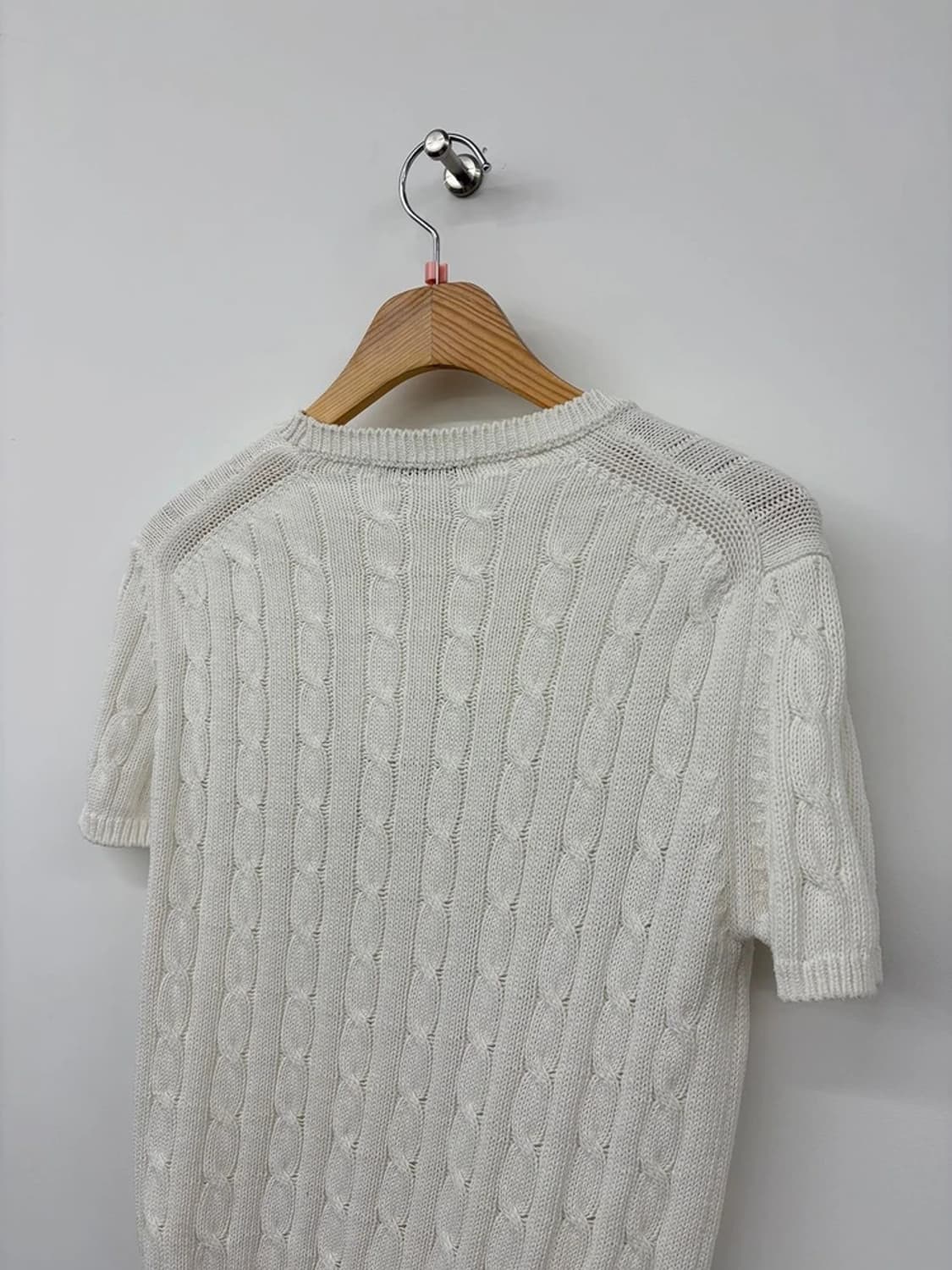 Mardi 메크르디 빅로고 케이블 니트 반팔 PN9733 상품이미지4