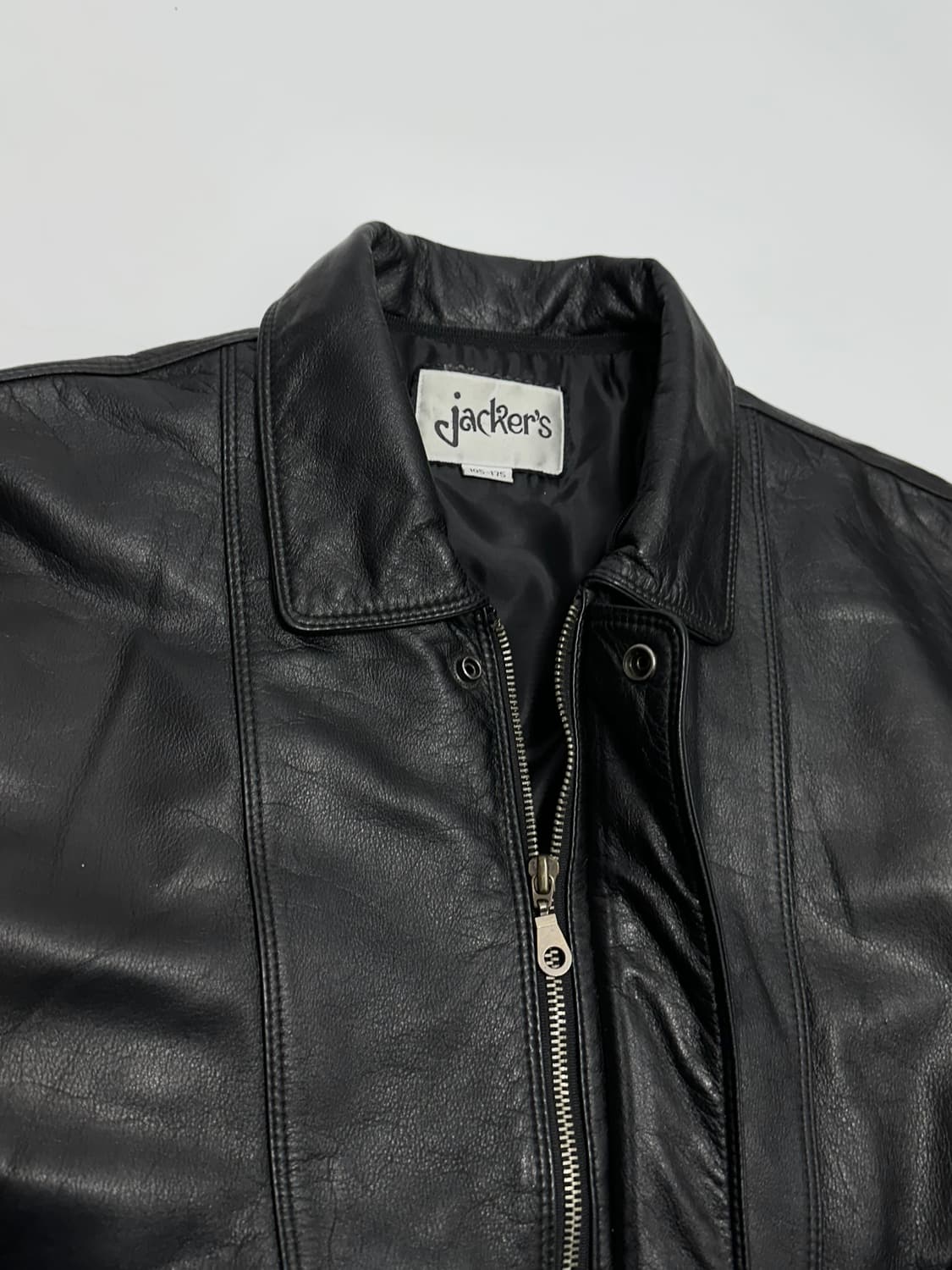 jackers 소가죽 레더 봄버 자켓 상품이미지3