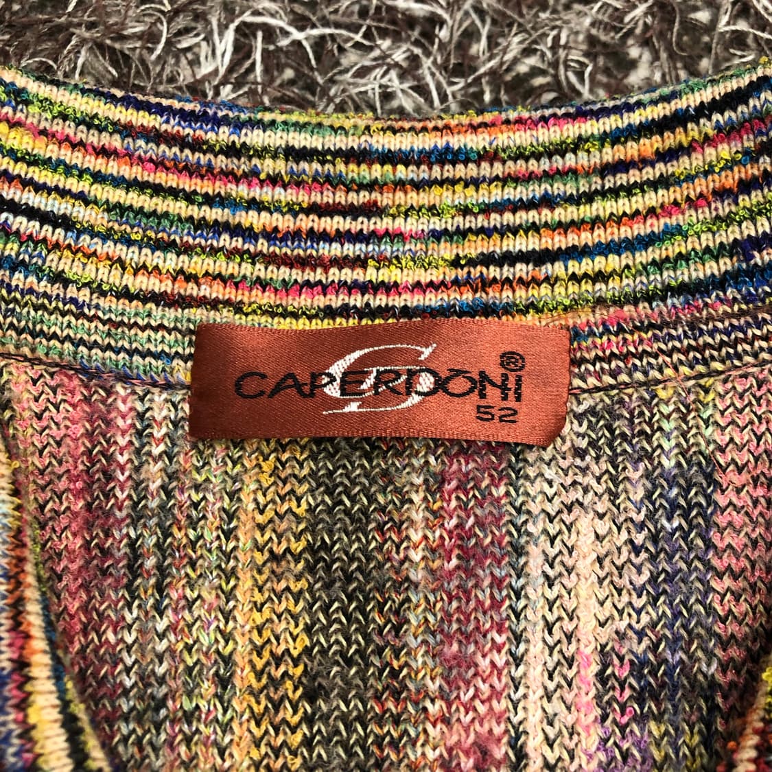 CAPERDONI 싸이키델릭 카라 니트  상품이미지4