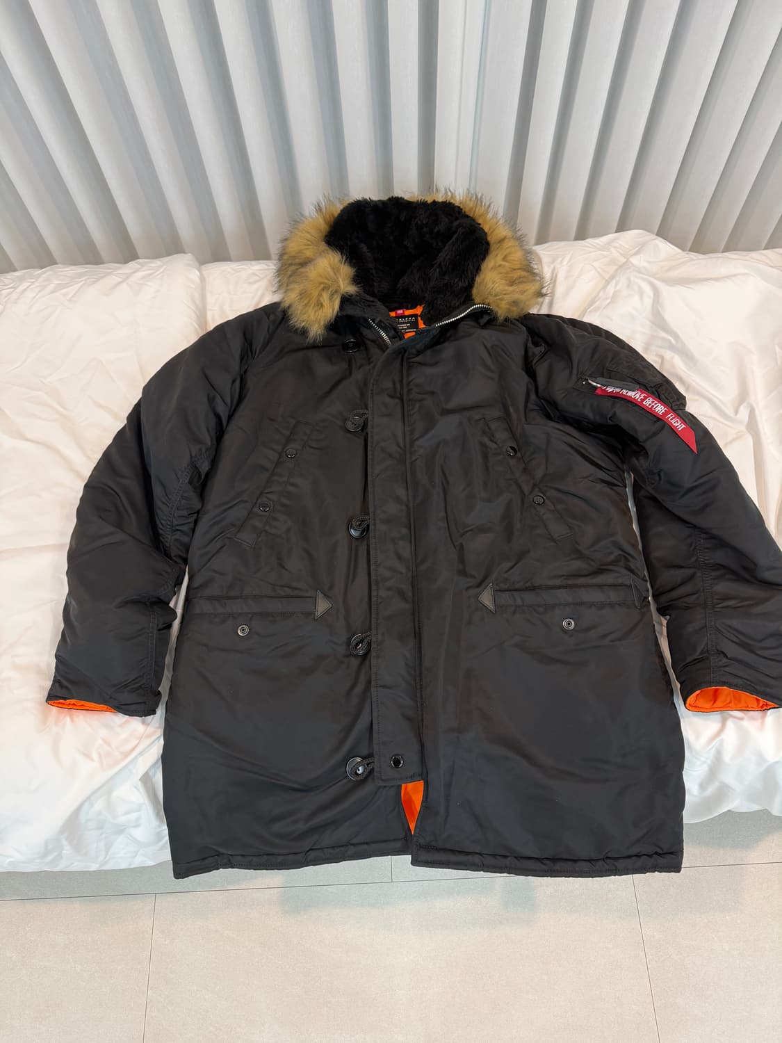 알파인더스트리 N-3B 슬림핏 파카 블랙 2XL 팝니다. 상품이미지1