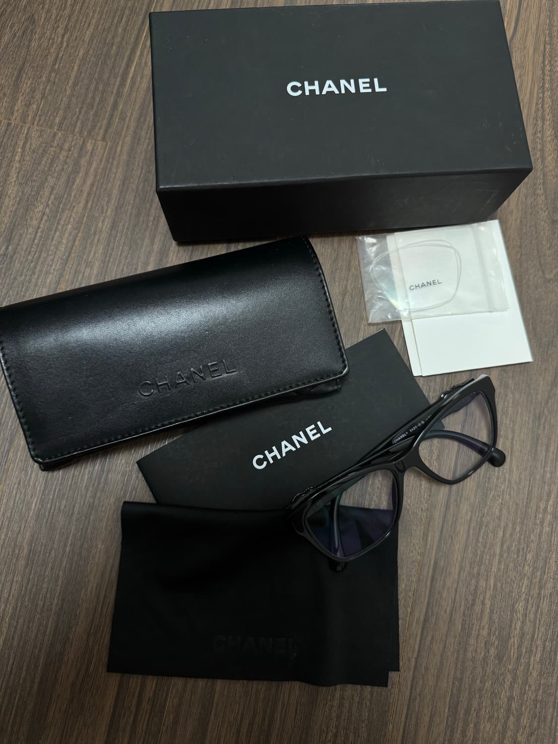 샤넬 로고 캣아이 안경 3420QB Black&Silver 52 상품이미지4