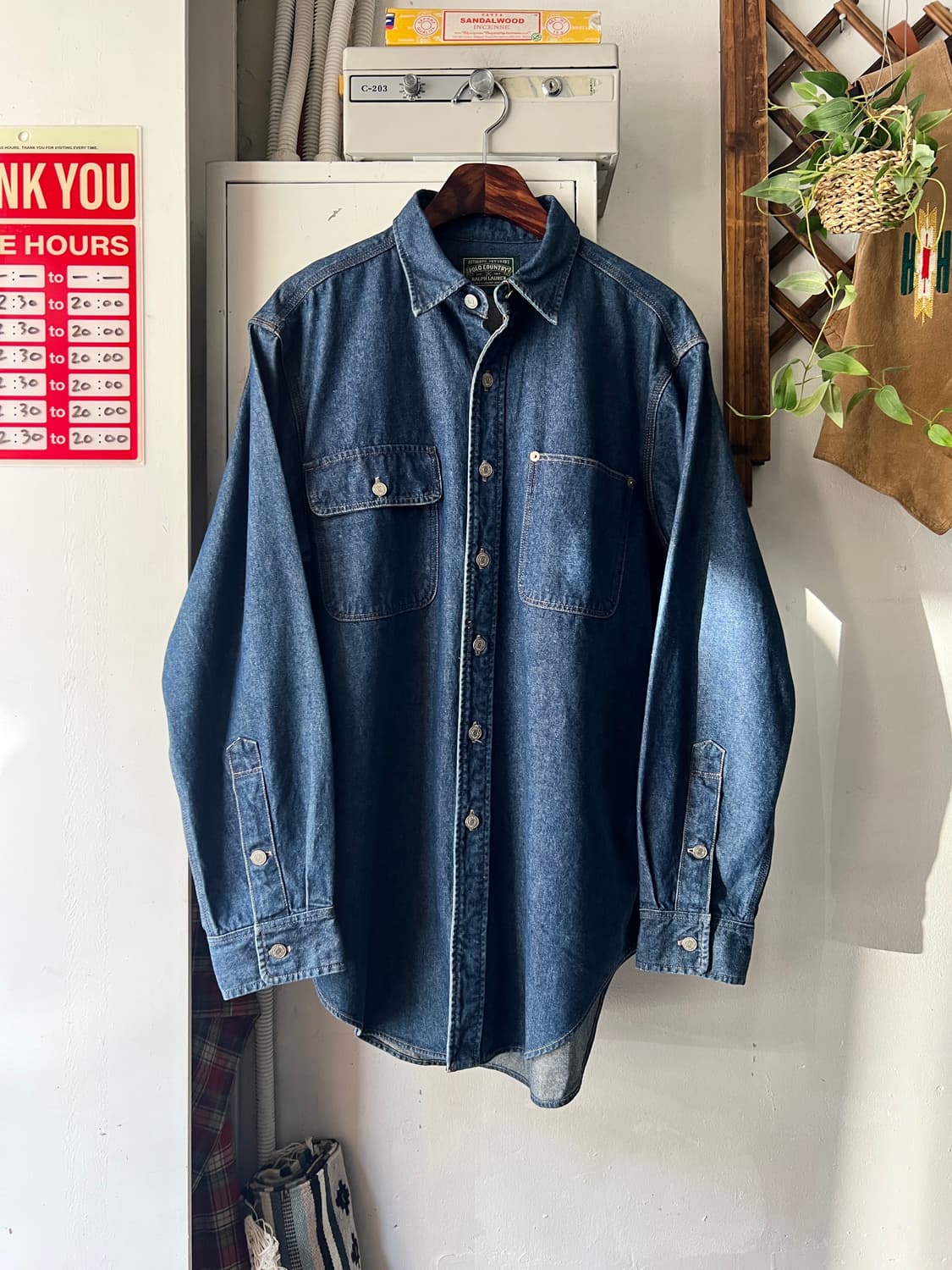 [L]폴로 컨트리 14oz 덩가리 데님 워크셔츠 상품이미지1