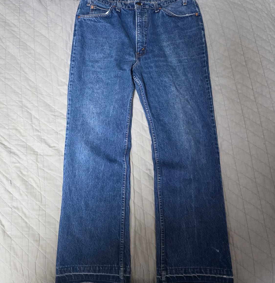 [38X32] 80s 리바이스 517 부츠컷 데님 인디고3 컷팅 오렌지탭 상품이미지1