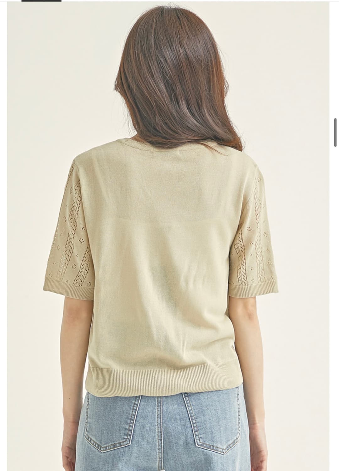 로엠 스카시 반팔 가디건 베이지(M)    상품이미지3