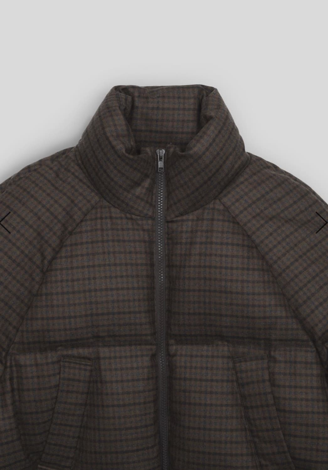 낫띵리튼 nothing written 체크 패턴 구스다운 패딩 상품이미지5