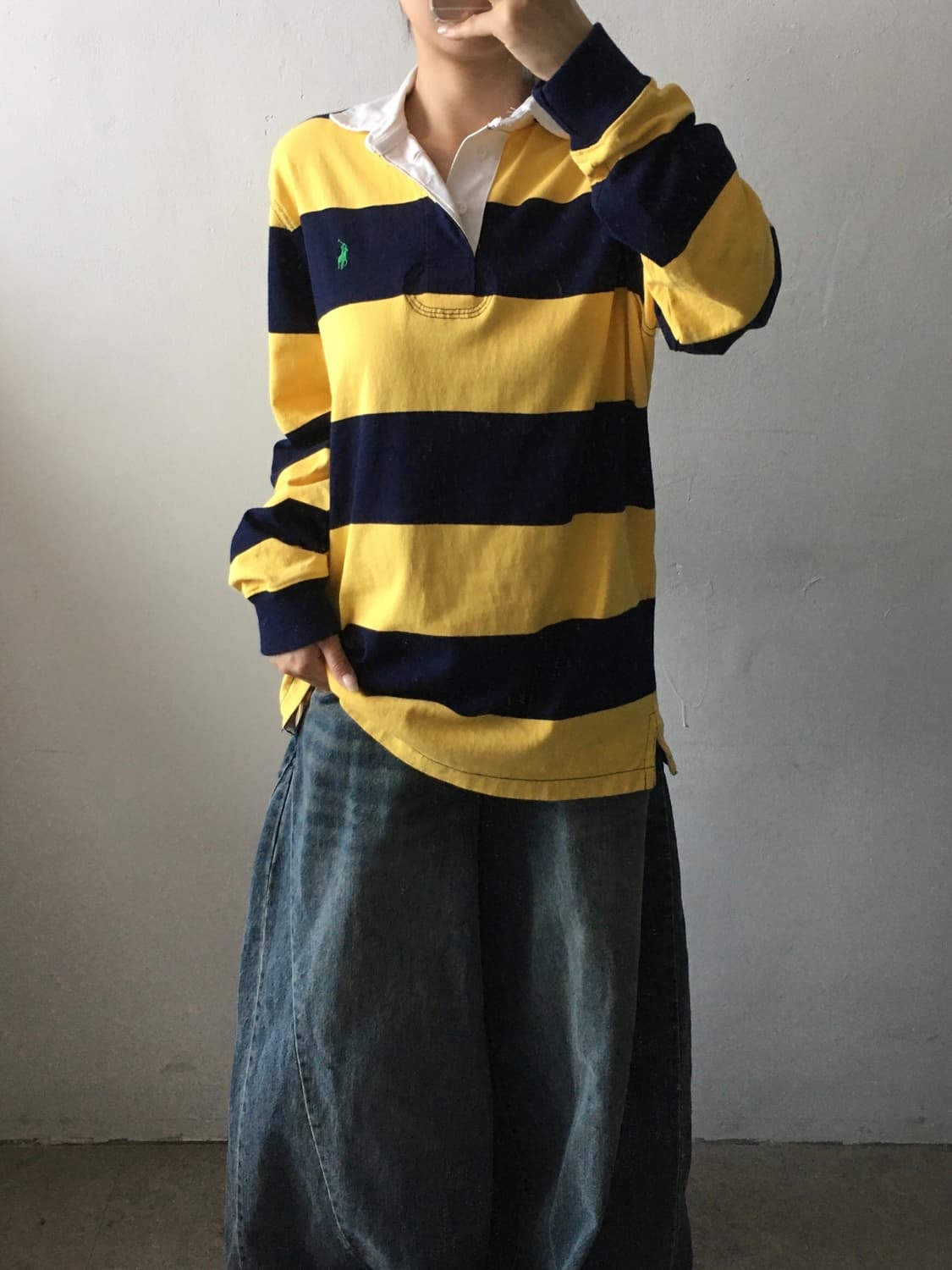 폴로 랄프로렌 스트라이프 카라 롱슬리브 상품이미지2