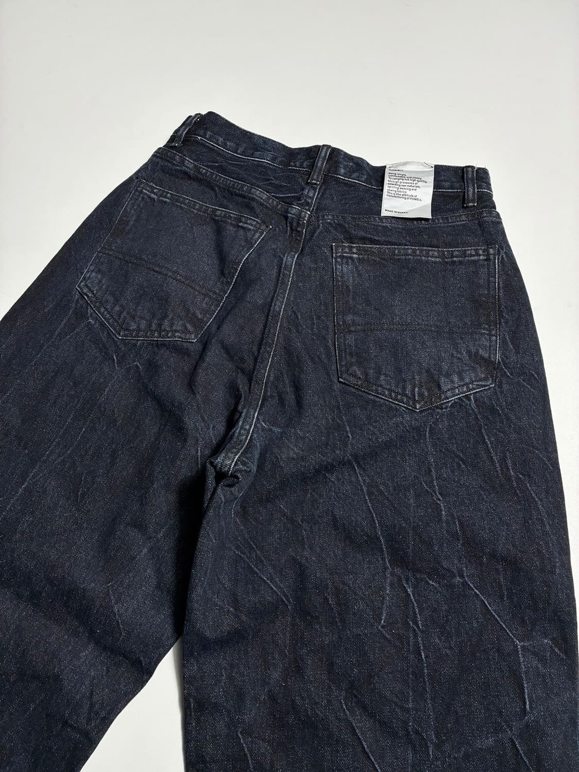 Selected HOWELL 블랙 워싱 와이드 데님 팬츠 R2365 상품이미지5