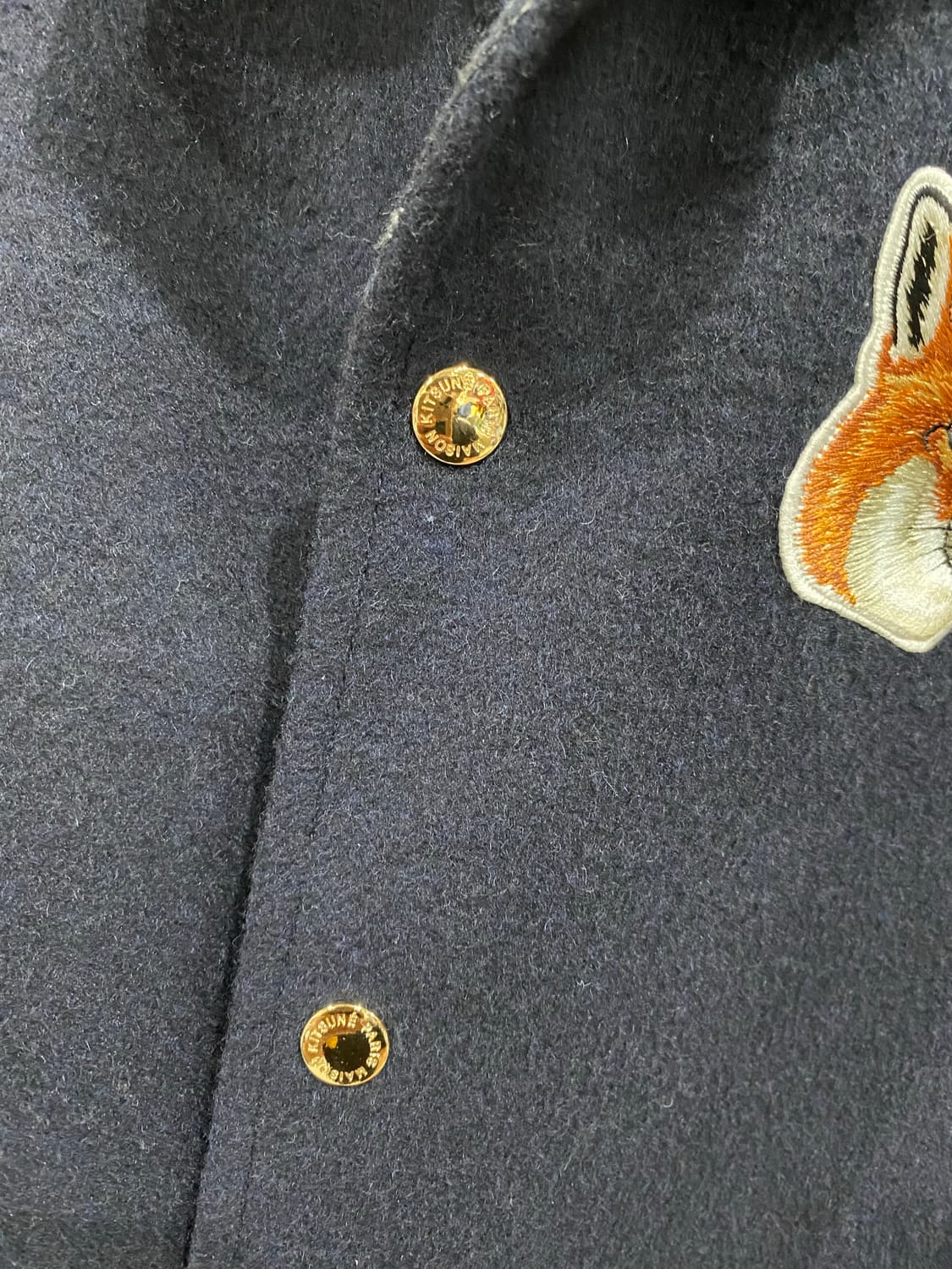 메종키츠네 네이비 야구 점퍼 M 상품이미지5